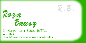 roza bausz business card